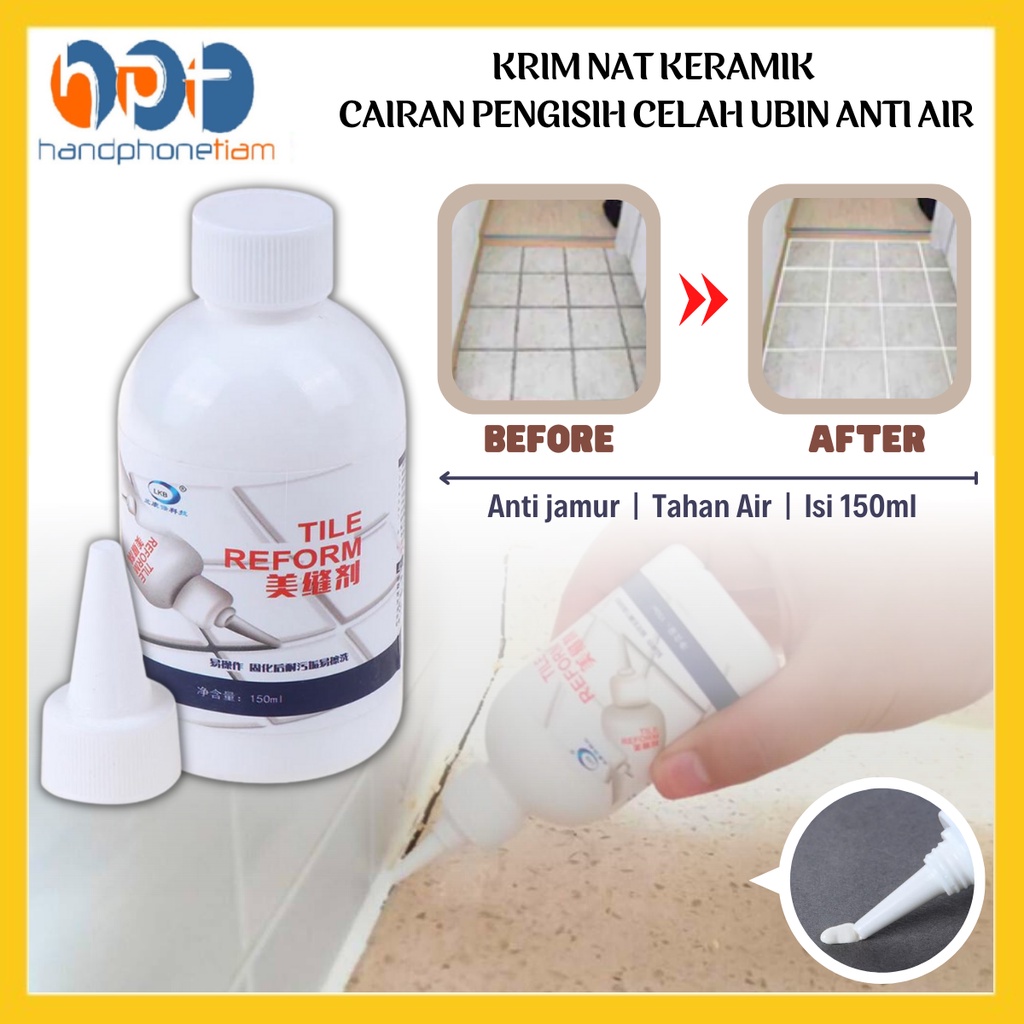 Jual Krim Nat Keramik Pengisi Celah Lantai Anti Jamur 150ml Tile Reform