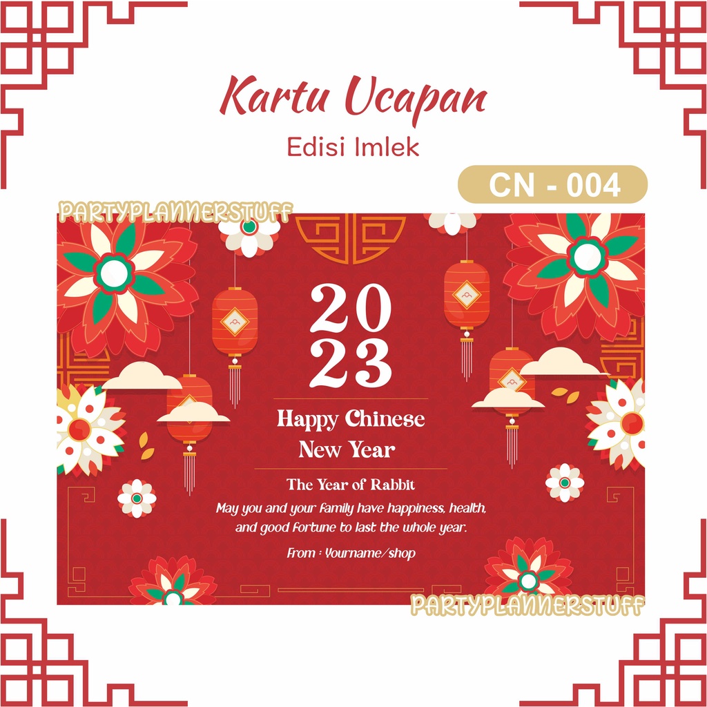 Jual Kartu Ucapan Hampers Imlek Tahun Baru Cina Lunar New Year Chinese