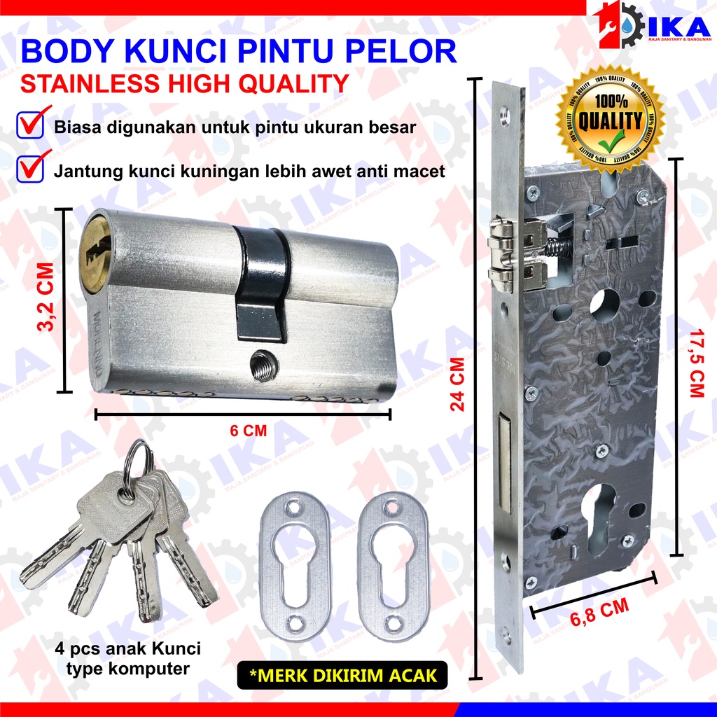 Jual Body Kunci Pelor Pintu Kupu Tarung Stainles Match Body Kunci