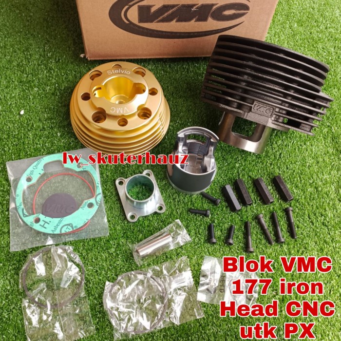 Jual Block Set VMC 177cc Cast Iron Head CNC Gold Utk PX Excel Dkk