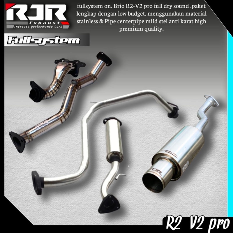 Jual Fullsystem Brio RJR Exhaust Downpipe Frontpipe Centerpipe Muffler