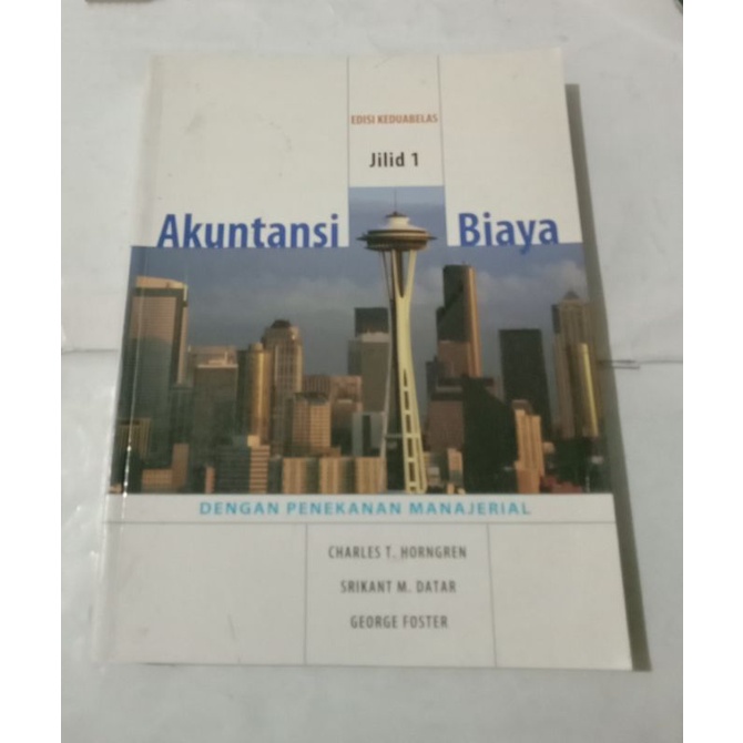 Jual Akuntansi Biaya Dengan Penekanan Manajerial Jilid 1 Edisi