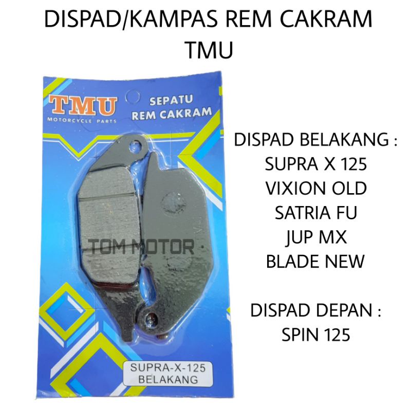 Jual Dispad Kampas Rem Cakram SUPRA X 125 Belakang TMU Shopee Indonesia