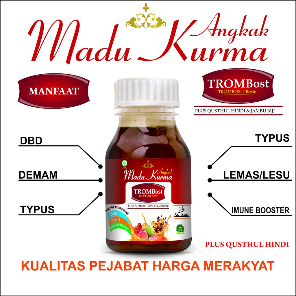 Jual Obat Dbd Typus Demam Radang Madu Kurma Angkak Trombost Shopee