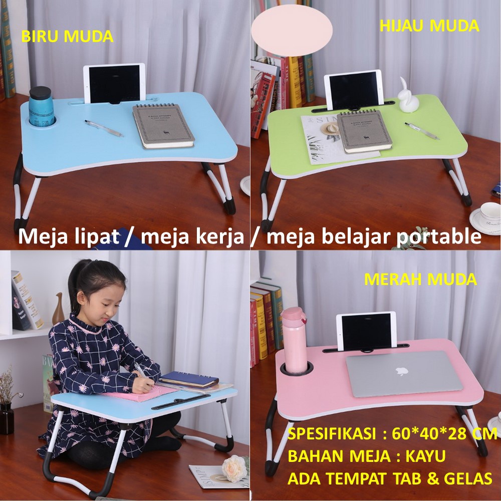 Jual Meja Lipat Belajar Laptop Serbaguna Meja Laptop Meja Belajar