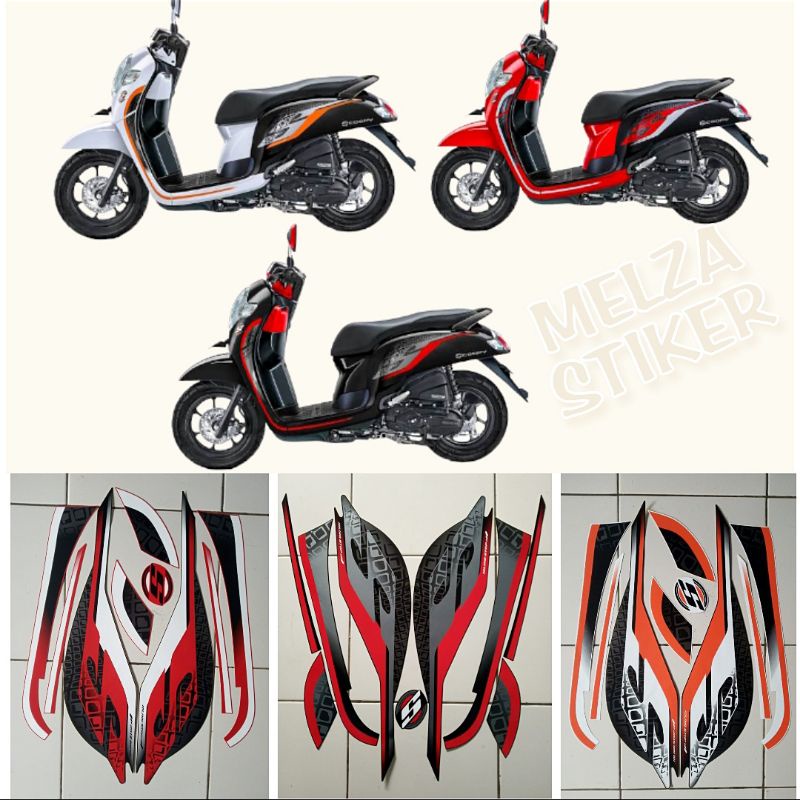 Jual Striping Sticker Lis Body Fullset Motor Scoopy Sporty