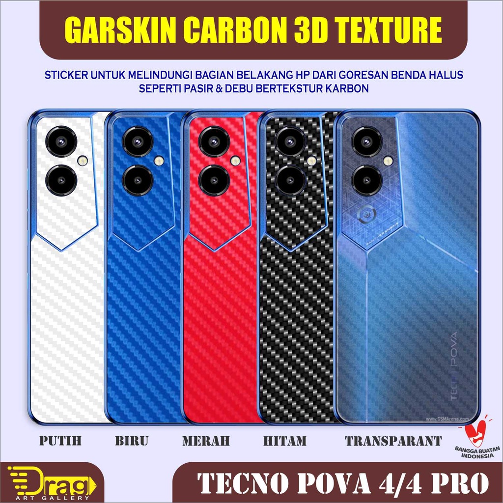 Jual Garskin Skin Karbon Carbon Transparant Tecno POVA 4 4 Pro Neo 2