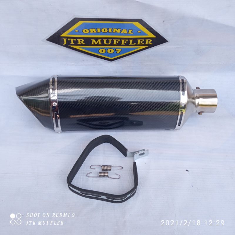 Jual Silincer Silencer Knalpot Polos Carbon Mm Model Akrapovic Layang