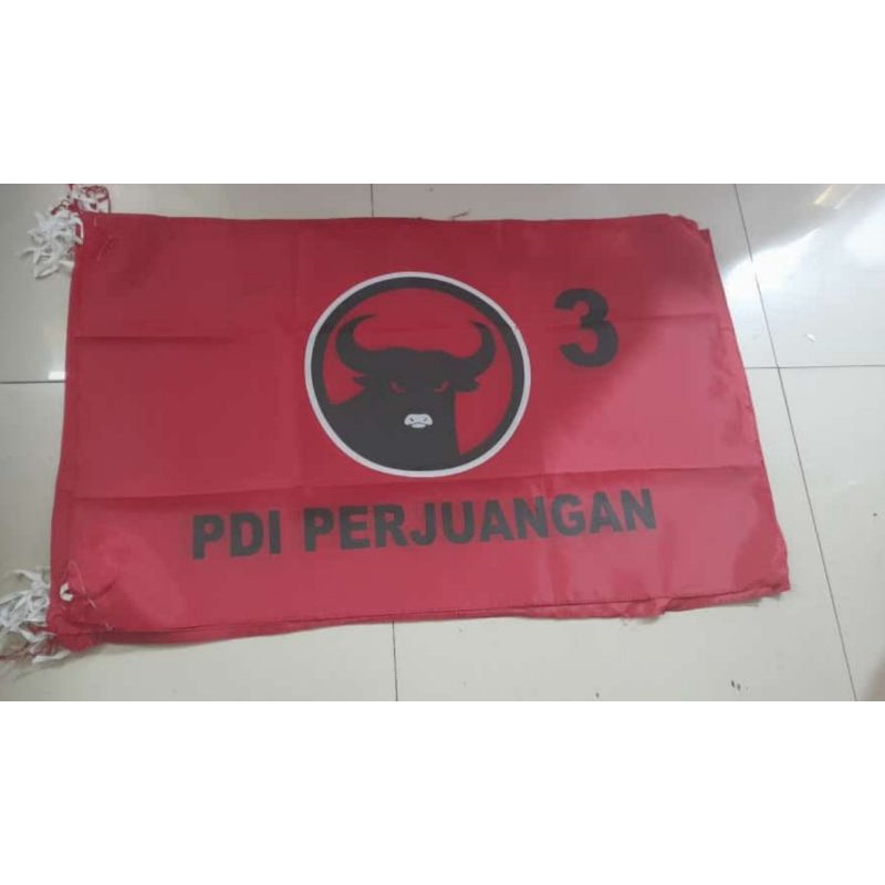 Jual Bendera Partai Pdip Pdi Perjuangan Ukuran X Cm Per Lembar