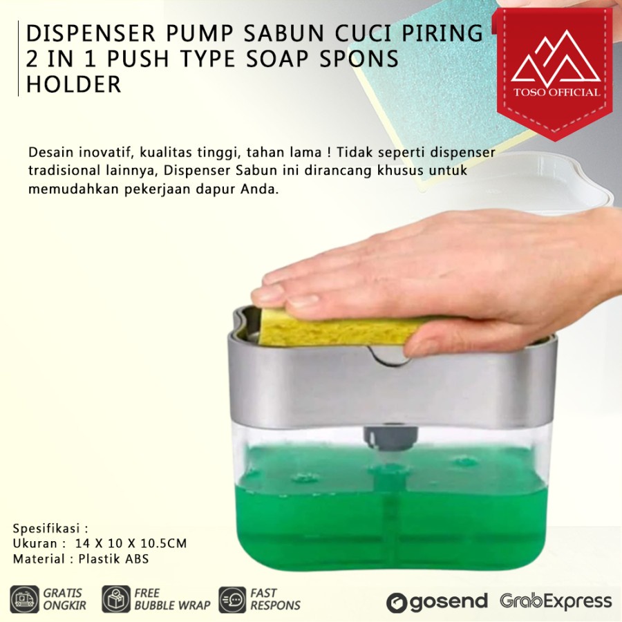 Jual Dispenser Pump Sabun Cuci Piring In Push Type Soap Spons