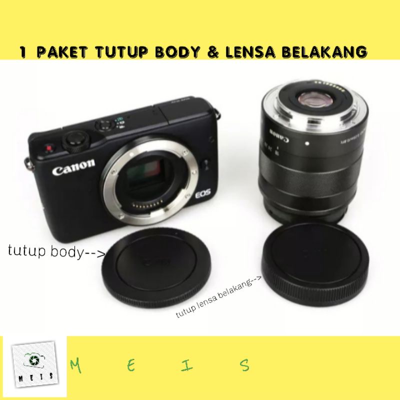 Jual 1 Set Rear Cap Tutup Body Lensa Canon M10 M100 M200 M M2 M3 M50