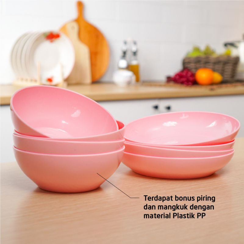 Jual Technoplast Dishes Keeper Set 4 Susun Pink Shopee Indonesia