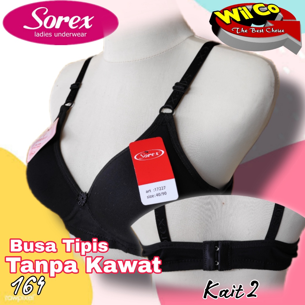 Jual K164 BRA BH WANITA SOREX BUSA TANPA KAWAT CUP KECIL A SIZE 34