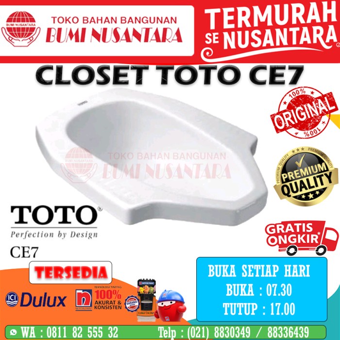 Jual Kloset Kloset Toto Ce Putih Closet Jongkok Toto Ce Putih