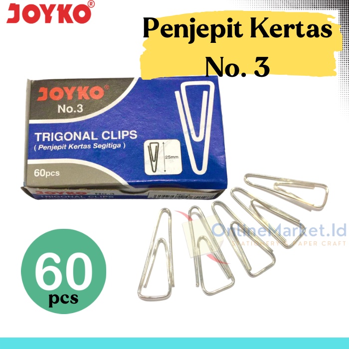 Jual JOYKO Trigonal Paper Clip No 3 Klip Penjepit Kertas Shopee