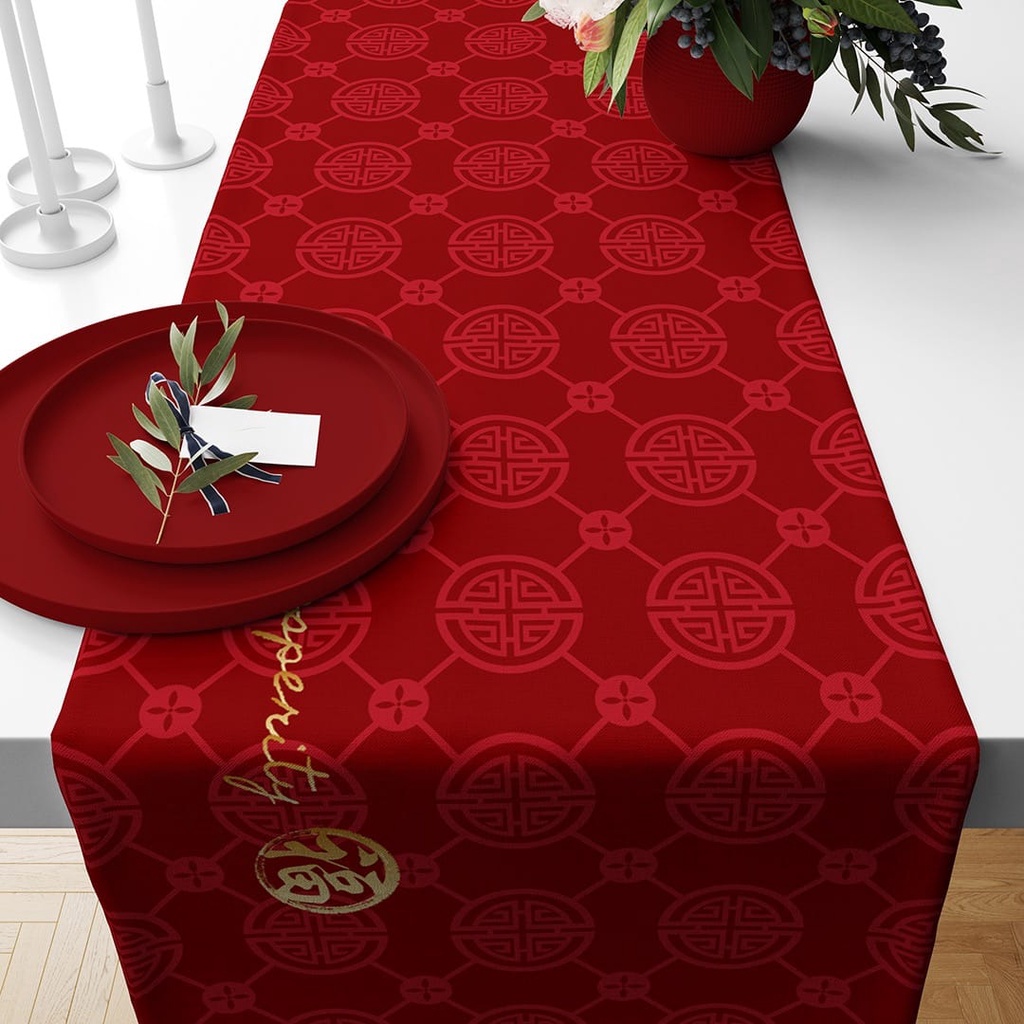 Jual Table Runner Taplak Meja Edisi Imlek Cny Chinese New Year Sincia