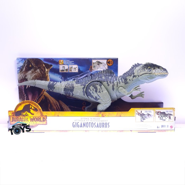 Jual Jurassic World Dominion Strike N Roar Giganotosaurus Original