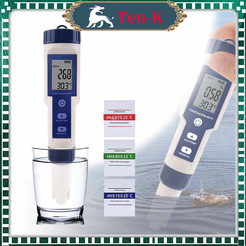 Jual In Digital Ph Meter Tds Ec Salinity And Temperature Meter Ez