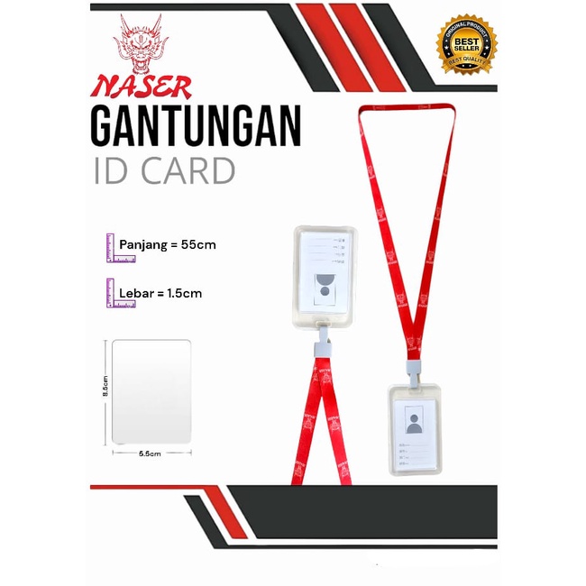 Jual NASER Gantungan Name Tag ID Card Panitia Gantungan Kartu