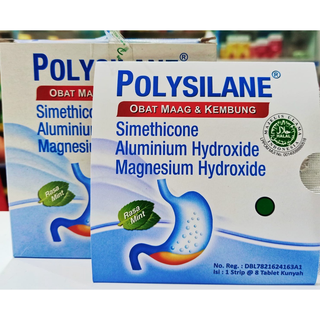 Jual Polysilane 1 Strip Isi 8 Tablet Obat Maag Dan Asam Lambung