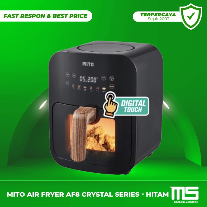 Jual MITO AIR FRYER AF8 CRYSTAL SERIES HITAM Shopee Indonesia