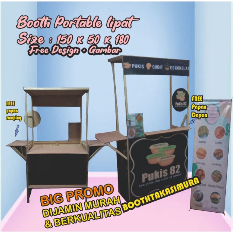 Jual Booth Portable Meja Lipat Event Desk Gerobak Lipat Shopee Indonesia