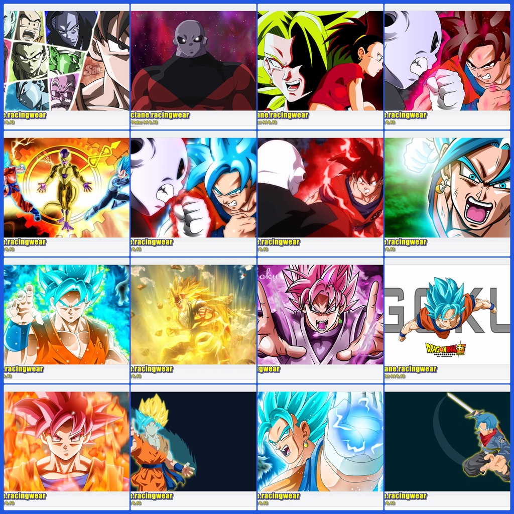 Jual 16 Sticker Poster A3 A4 Dragon Ball Super Anime Goku