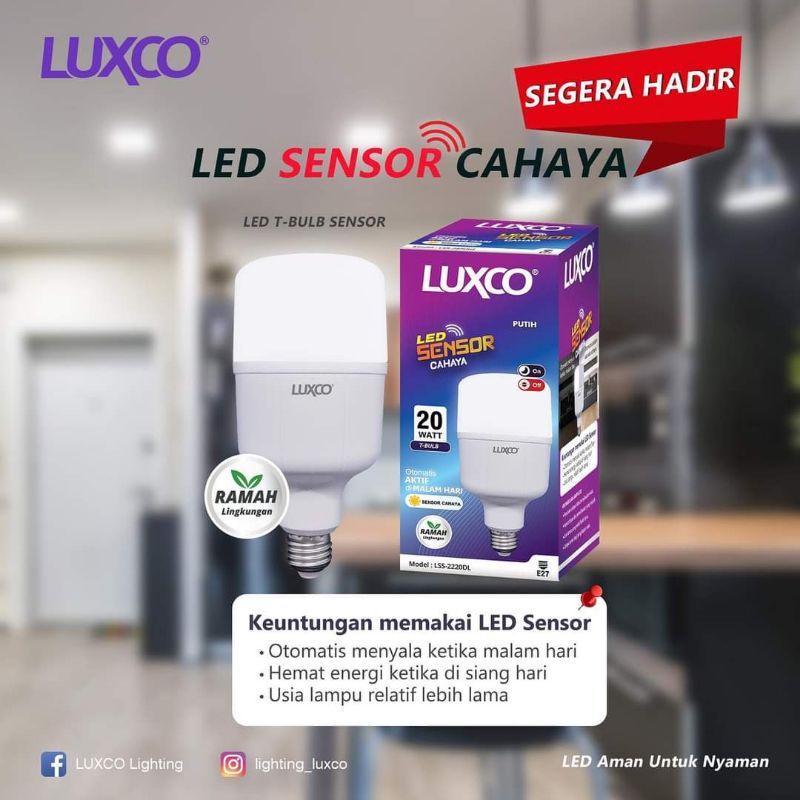 Jual Lampu Led Sensor Cahaya LUXCO Light Sensor Lampu Sensor Cahaya