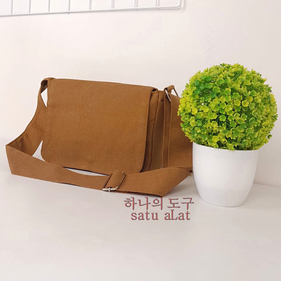 Jual Satu Alat Tas Selempang Hakko Canvas Premium Tebal Tas Kanvas