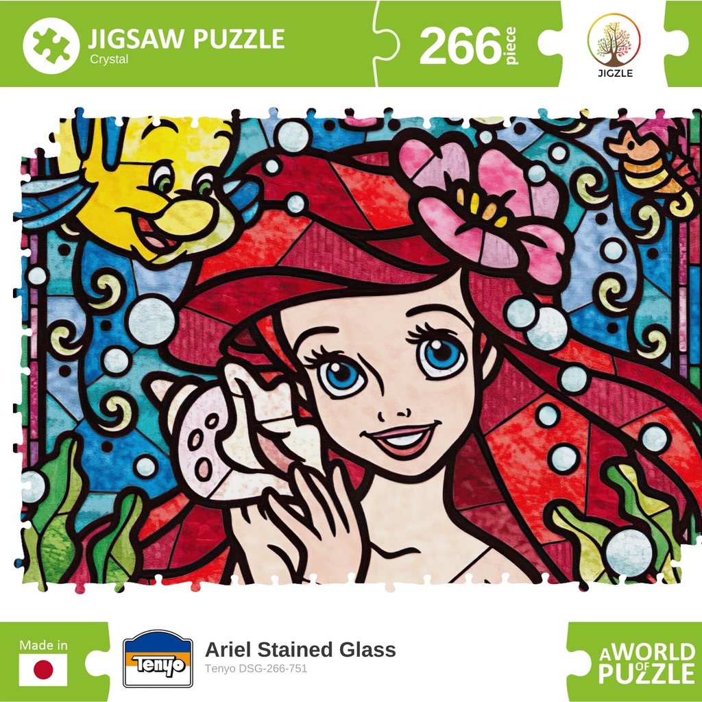 Jual Tenyo DSG 266 751 Disney Ariel Stained Glass Jigsaw Puzzle