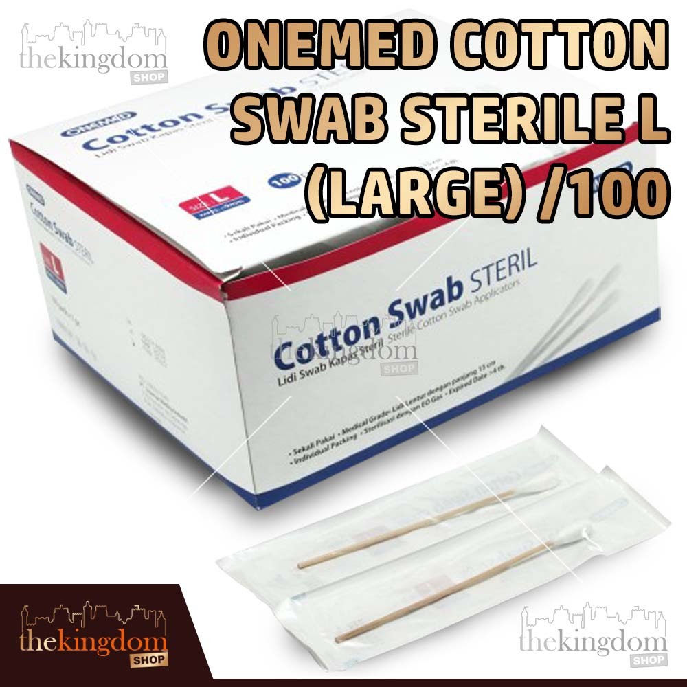 Jual Onemed Cotton Swab Steril L Large Lidi Bud Kapas Sterile