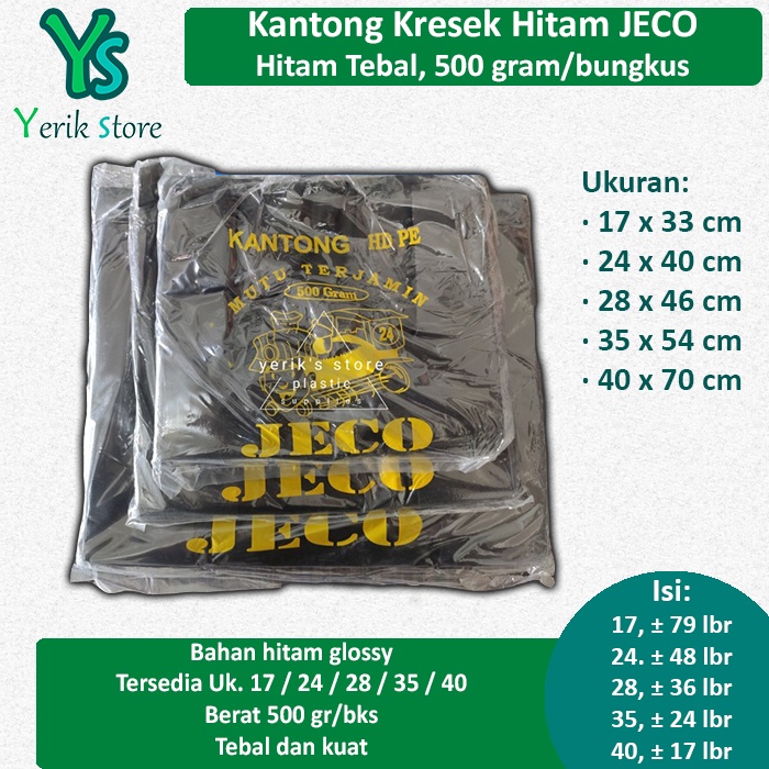 Jual Kantong Plastik Kresek Hitam Jeco Ukuran Cm Asoy