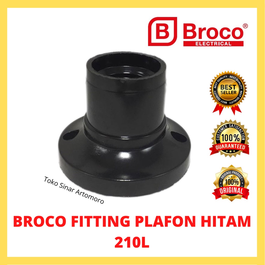 Jual Broco Fitting Plafon Bulat Hitam L Shopee Indonesia