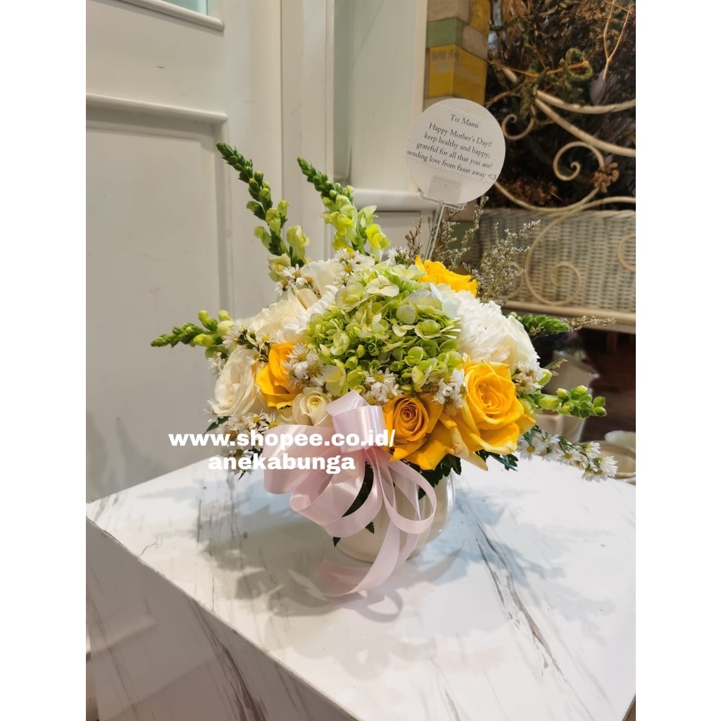 Jual Rangkaian Pot Bunga Asli Vas Hias Fresh Table Vase Flower