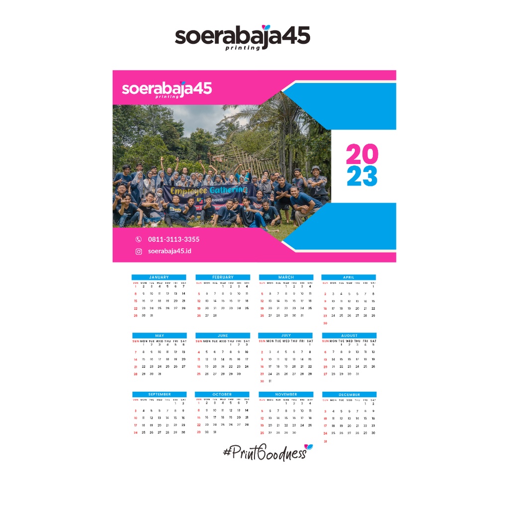 Jual Kalender Custom Cetak A3 Finishing Spiral Shopee Indonesia