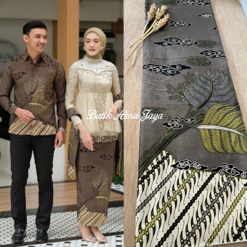 Jual Kain Batik Jarik Kebaya Coupe Set Embos Katun Primis Sogan Lawasan