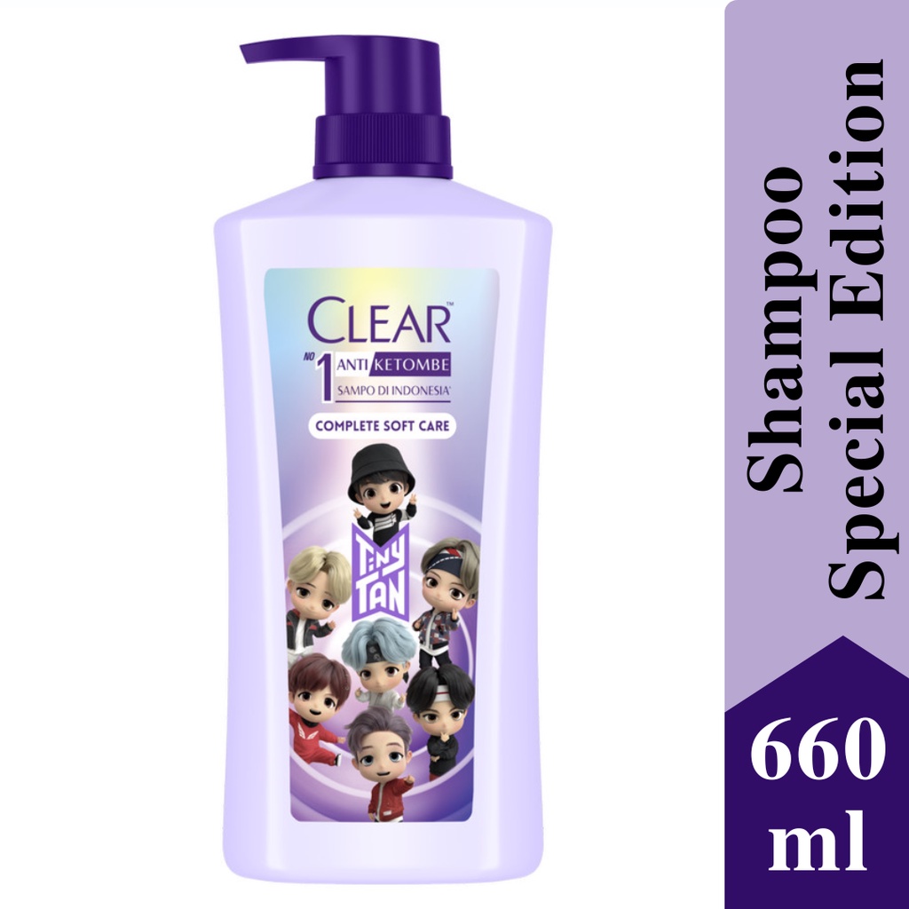 Jual Clear Shampoo Anti Ketombe Complete Soft Care Tiny Tan 660 Ml