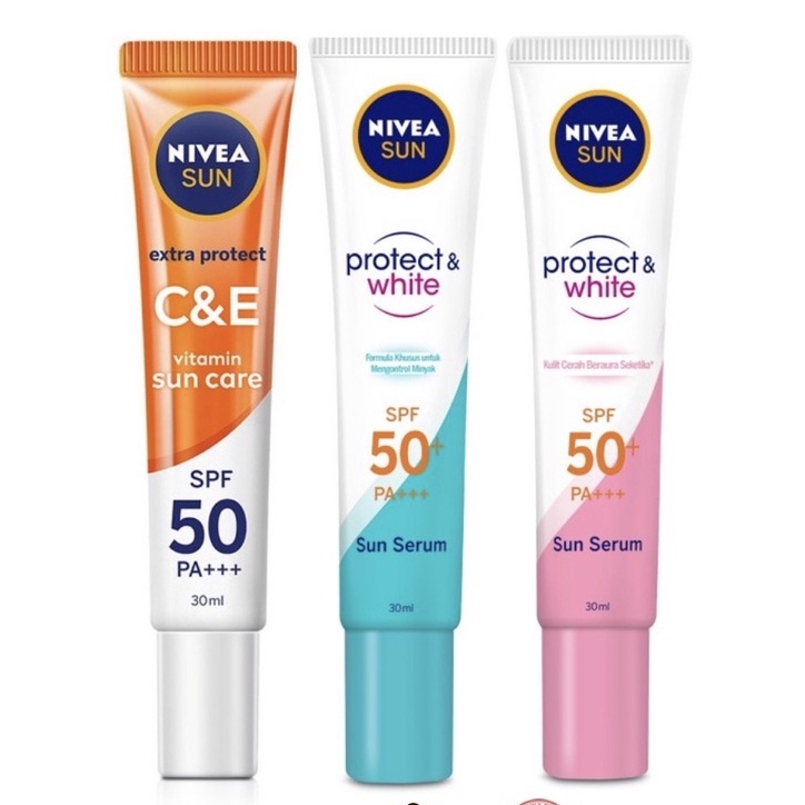 Jual Nivea Sun Face Serum Extra Protect White Instant Aura Oil