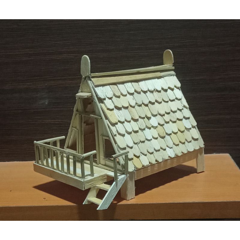 Jual Rumah Adat Stik Eskrim Pajangan Miniatur Shopee Indonesia