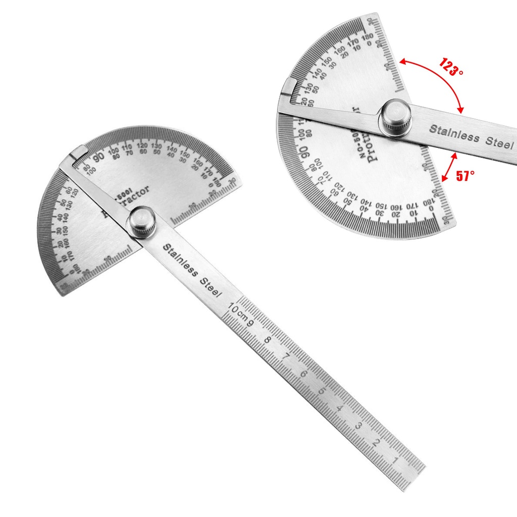 Jual Penggaris Busur Derajat Bahan Stainless Steel Goniometer Alat