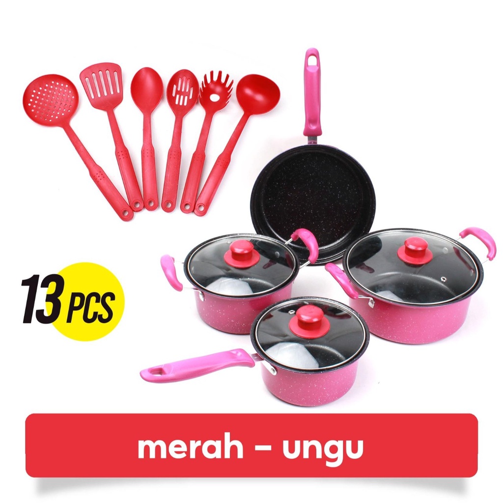 Jual Hongzhuo Cookware Panci Set Wajan Penggorengan Spatula Set Isi