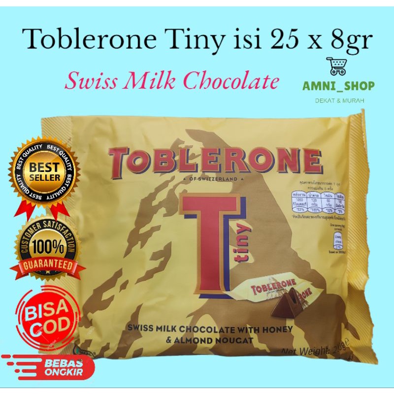 Jual Toblerone Cokelat Switzerland Tiny Isi Mini Milk Chocolate