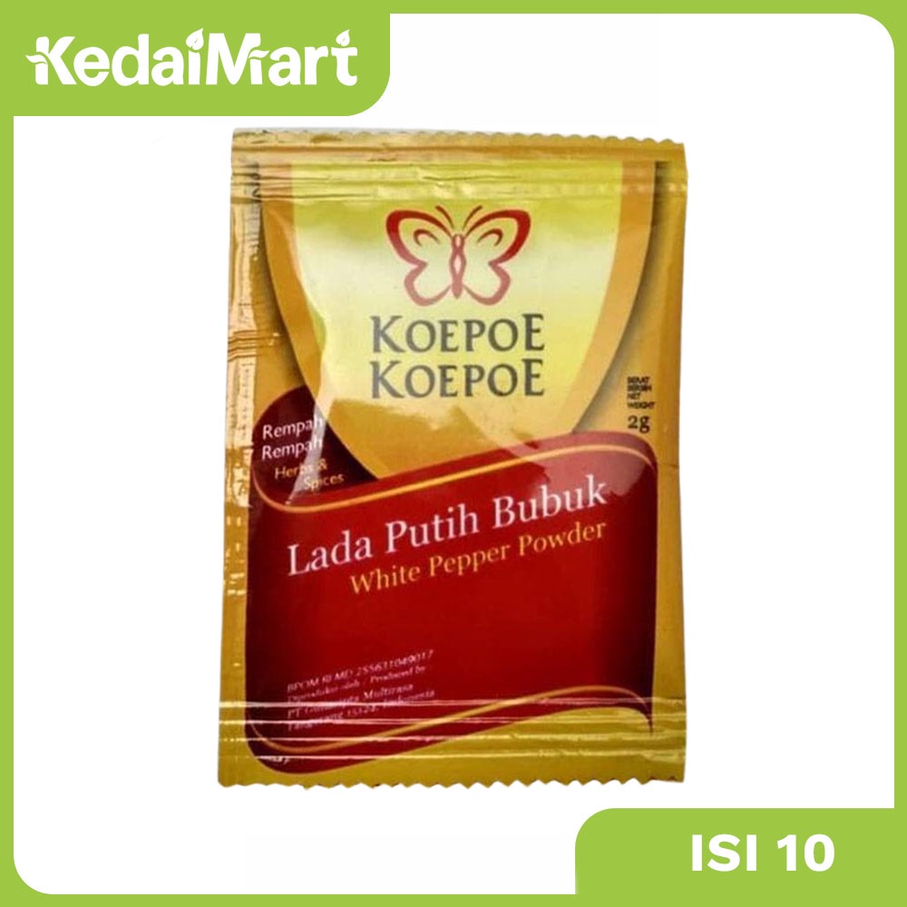 Jual Lada Putih Bubuk Koepoe Koepoe 10 X 2 Gram Shopee Indonesia