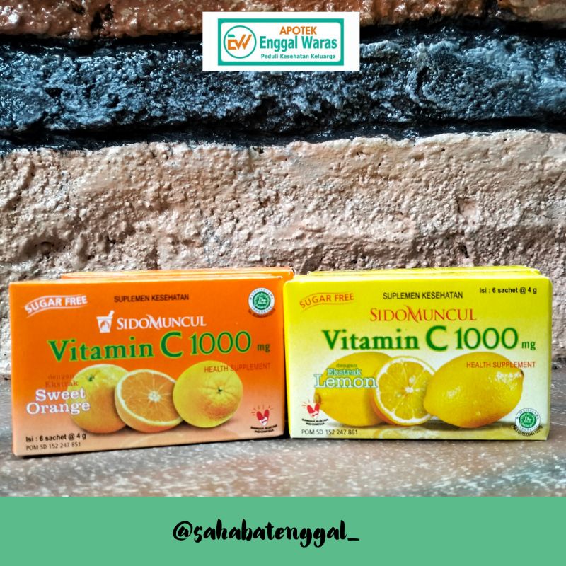 Jual Vitamin C Sidomuncul Rasa Lemon Dan Orange Isi Sachet