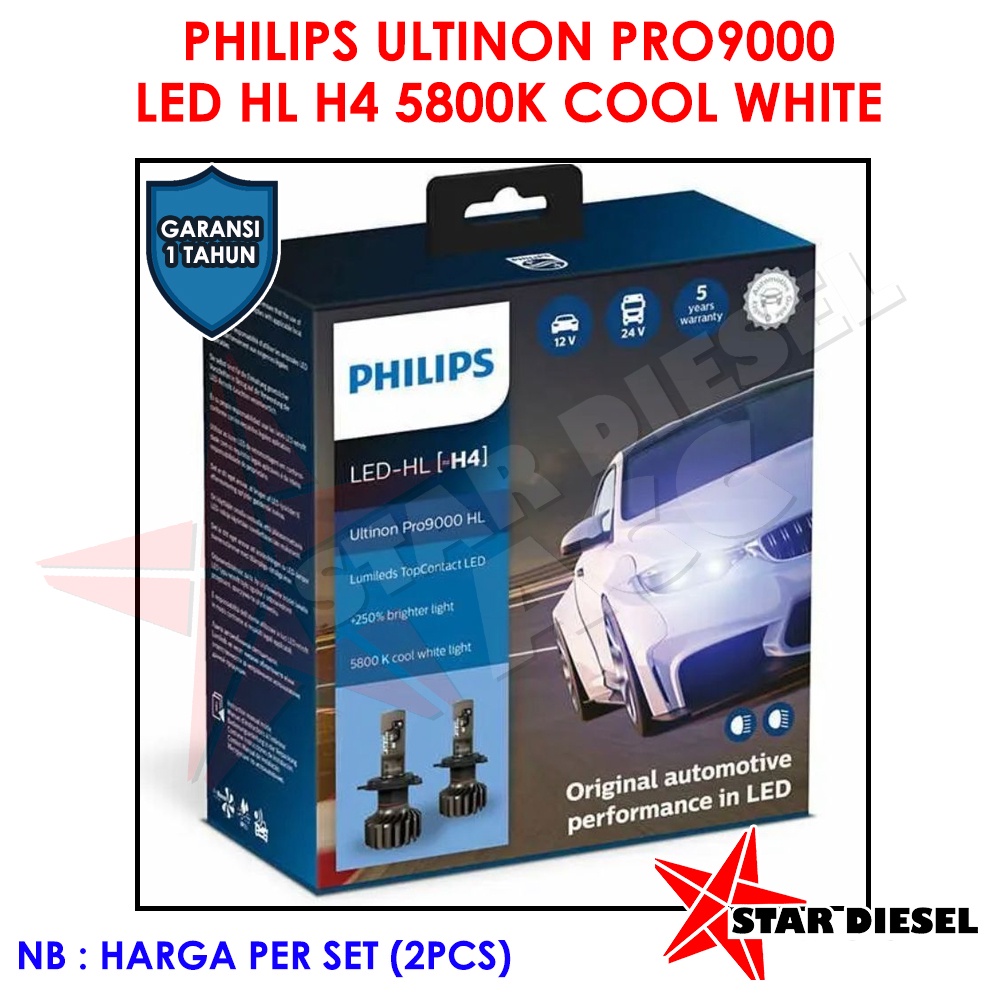 Jual H4 LED PHILIPS NEW XTREME GEN 3 PHILIPS ULTINON PRO9000 HL