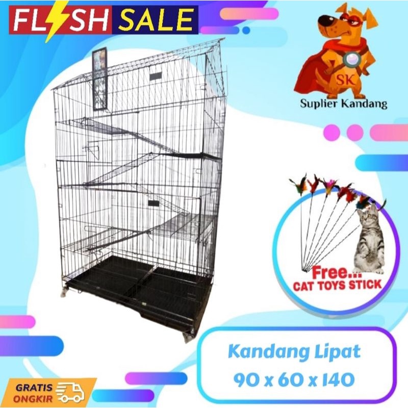 Jual Kandang Kucing Tingkat 5 Size 150x90x60 RODA Bisa Untuk 7 9 Ekor