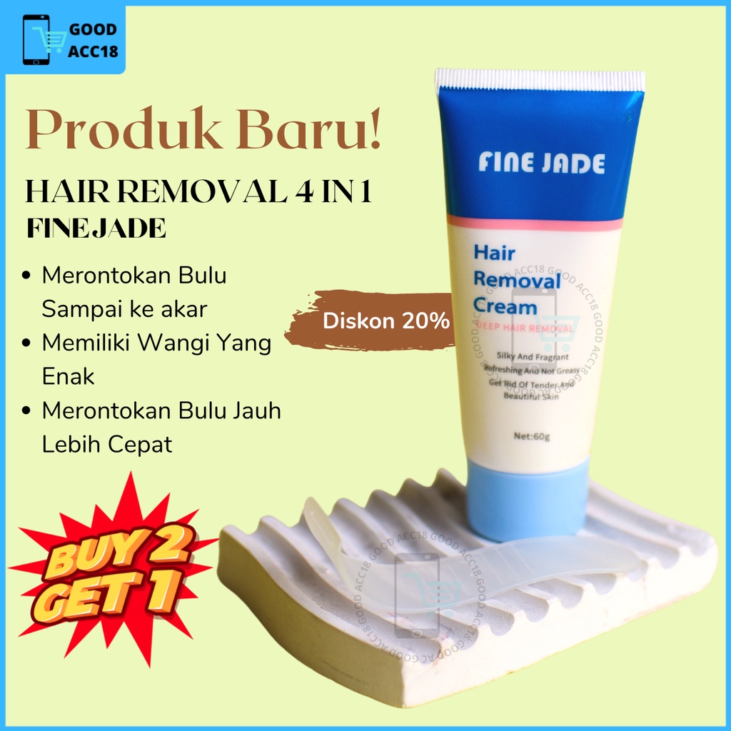 Jual Fine Jade In Hair Removal Cream Gram Krim Waxing Tanpa