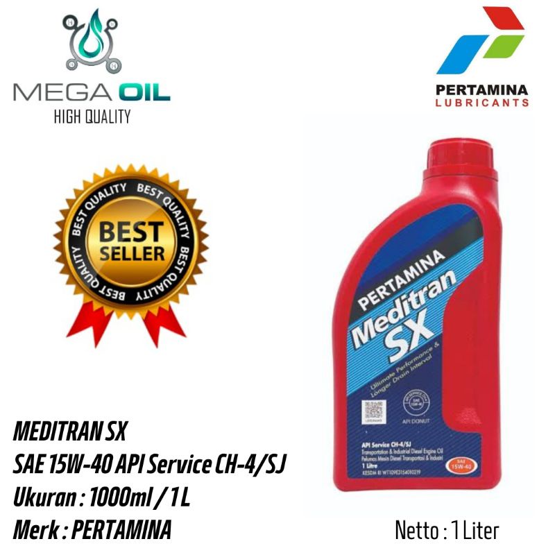 Jual Oli Meditran SX 15W 40 1 Liter Oli Pertamina MEDITRAN SX 1000ml