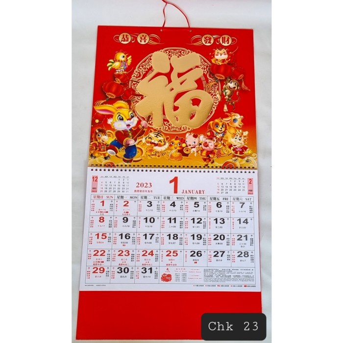 Jual Produk Terbaik Cc Kalender Harian Shio Kelinci Tulisan Fu