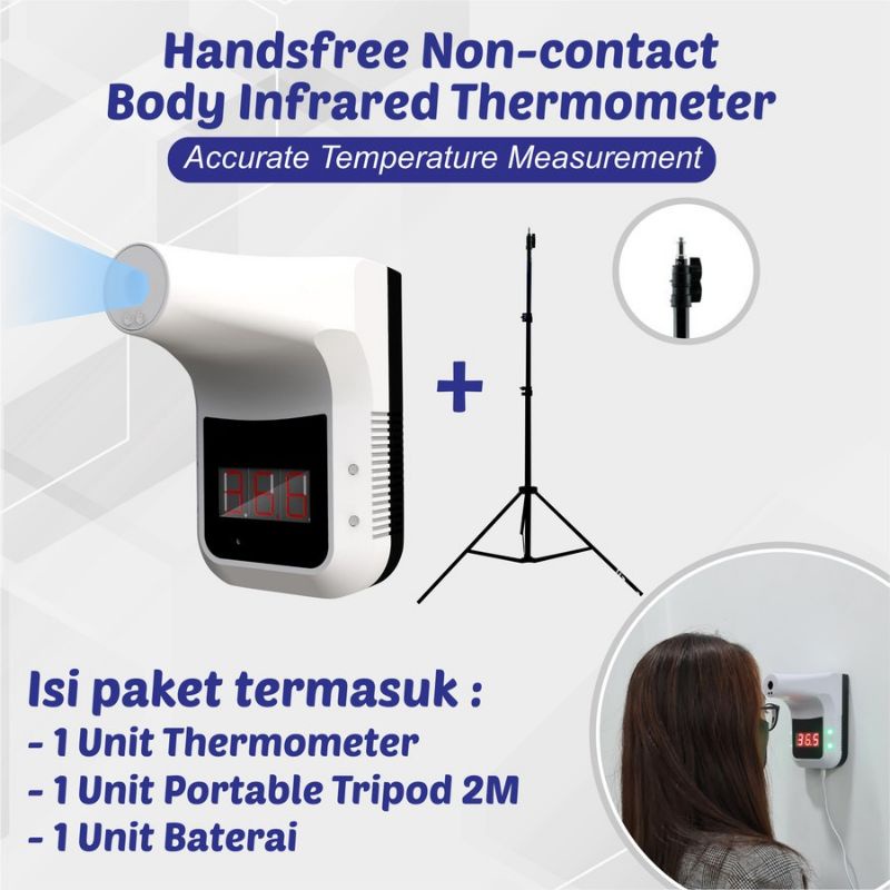 Jual TERMOMETER STANDING THERMOMETER SENSOR INFRA MERAH NON KONTAK